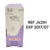 ETHICON REF J421H, 7-0 (0.5 metric) 30" (75 cm) PROLENE (Polypropylene) Suture BLUE MONOFILAMENT BV175-8 9.3 mm 3/8c Taper, EXP 2017/07 Sutures