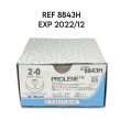 ETHICON REF 8843H 2-0 (3 Ph. Eur.) MH 36 mm 1/2c Taperpoint, PROLENE Polypropylene blue monofilament non-absorbable suture, EXP 2022/12