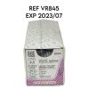 ETHICON REF VR845  4-0 (1.5 metric) 18" (45cm) Conventional Cutting Coated VICRYL RAPIDE (Polyglactin 910) Suture EXP 2023/07