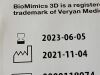 BIOMIMICS Vascular Stent System  142122-02  Exp.2023-06   (B4) Vascular Stent System