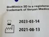 BIOMIMICS Vascular Stent Systen  142122-06   Exp.2023-03   (B4) Vascular Stent System