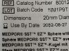 STRYKER MedPort SST Ez Sphere with Enucleation  80012  Exp.2032-08   (a24) MedPort SST EZ Sphere with Enucleation