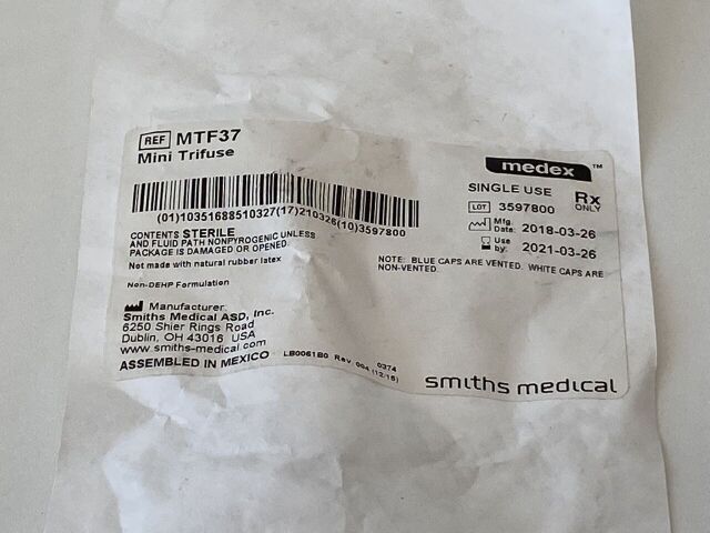 SMITH & NEPHEW Lot of 2 Mini Trifuse  MTF37 Exp.2021-03   (G1#2) Mini Trifuse