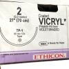 ETHICON REF J649G, COATED VICRYL VIOLET BRAIDED, EXP 2024-08