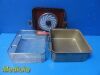 AESCULAP JK 341 Sterilization Container W/ Lid, Basket & Retention Plate