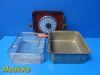 AESCULAP JK 341 Sterilization Container W/ Lid, Basket & Retention Plate