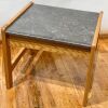 WOODEN MALLET ( DT1-BG )  Black Marble Top End Table for Medical Office Waiting Room Exam Room Suite