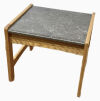 WOODEN MALLET ( DT1-BG )  Black Marble Top End Table for Medical Office Waiting Room Exam Room Suite