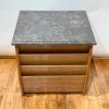 WOODEN MALLET ( ‎DM1-BGMO ) Medical Office End Table with Magazine Pockets with Black Granite Look Top, Medium Oak Exam Room Suite