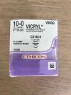 ETHICON V960G VICRYL Polyglactin 910  Suture Violet Monofilament 10-0 4in CS140-6 Spatula Ophthalmic Needles (12/Box)(X)