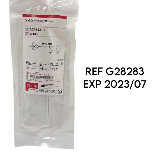 COOK MEDICAL REF G28283 Quick-Core  Biopsy Needle, EXP 2023/07