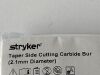 STRYKER Taper Side Cutting Carbide Bur  1607-002-109  Exp.2016-07   (G2) Taper Side Cutting Carbide Bur