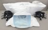 MSA Lot of 7  Tychem QC Hood 7-2135-1 Single Bib Threaded Connector w/ Suspension - 172610 Threaded Connector