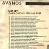 AVANOS MEDICAL REF 0120-12-0.8, MIC-KEY GASTROSTOMY FEEDING TUBE, EXP 2023-02