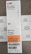 BECTON DICKINSON BD 381467  Insyte Autoguard Shielded IV Catheter 14 GA x 1.75 in (2.1 x 45 mm) 330 mL/min 1.6 mm BOX OF 50 IN-DATE/2026