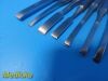 SKLAR 7X  Jarit KMedic Zimmer Assorted Curved Osteotomes (1/4