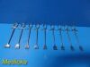 PILLING 9X  Codman Assorted Murphy Retractors; 4/6 Prongs; Blunt/Sharp