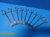 PILLING 9X  Codman Assorted Murphy Retractors; 4/6 Prongs; Blunt/Sharp