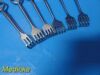 V. MUELLER 6X V. Muller Stille Assorted Murphy Retractors (Blunt/Sharp; 3/4 Prongs)