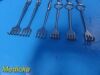 V. MUELLER 6X V. Muller Stille Assorted Murphy Retractors (Blunt/Sharp; 3/4 Prongs)
