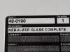 JEDMED Nebulizer Glass Complete  092550   (K40) Nebulizer Glass Complete