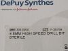 DEPUY SYNTHES 4.8MM High Speed Drill Bit  309.506S   Exp.2028-07  (H36) 4.8MM High Speed Drill Bit