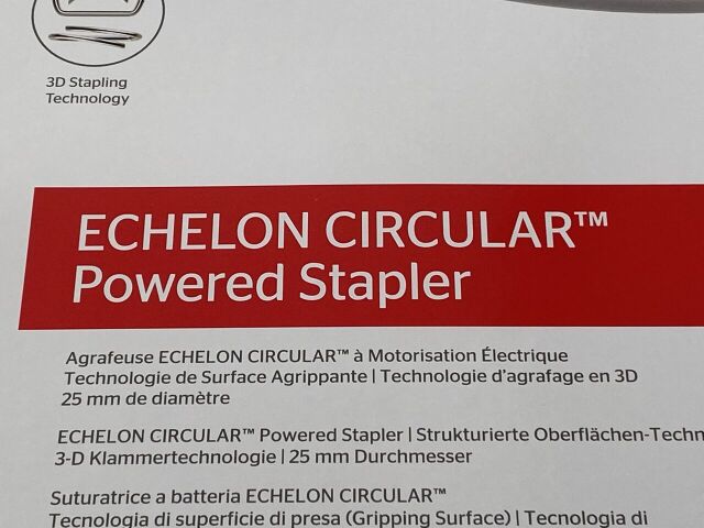 ETHICON Echelon Circular Powered Stapler  CDH25P  Exp.2023-11  (T42) Echelon Circular Powered Stapler