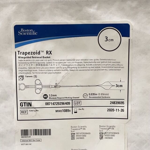 BOSTON SCIENTIFIC REF 1089  Trapezoid RX Wire guided Retrieval Basket 3cm, EXP 2020/11