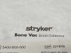 STRYKER Bone Vac  5400-800-000   Exp.2024-07  (C6) Bone Vac