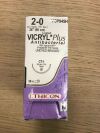 ETHICON VCP945H VICRYL Plus Antibacterial w/ Irgacare MP Undyed Braided 2-0, 36in, Taper (36/Box)(X)