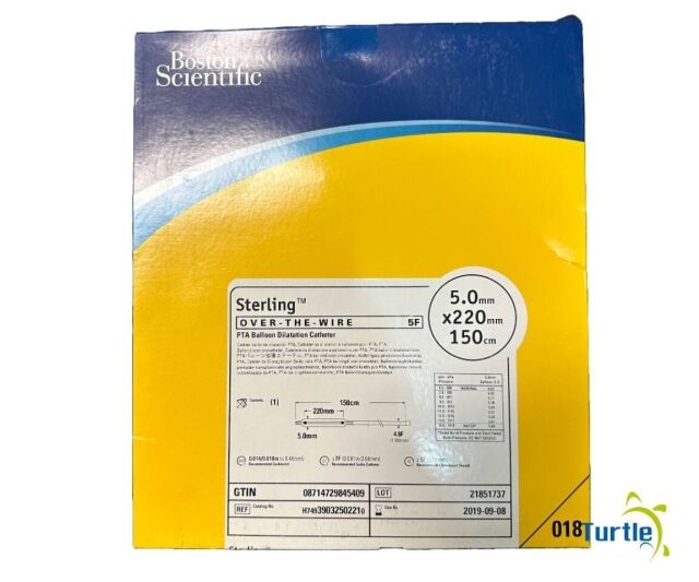 BOSTON SCIENTIFIC H74939032502210 Boston Scientific Sterling OVER-THE-WIRE 5F PTA Balloon Dilatation Catheter 5.0mm x 220mm 150cm REF H74939032502210 EXPIRED