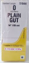 ETHICON S104H Plain Gut , Absorbable, Plain Monofilament 54", Size: 0 , Box/36 Expired Sutures