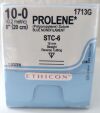 ETHICON 1713G PROLENE Polypropylene Suture, SABRELOC - STC-6 16mm Straight, Blue Monofilament, 8", Size: 10-0 , Box/12 - Expired Sutures