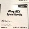 PORTEX REF 4926-22, Quince Point Spinal (22G X 3.5"), Rapid Spinal Needle Dispenser Box, EXP 2023-03