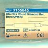 MEDTRONIC/ XOMED REF 3155645, Oto-Flex Round Diamond Bur, Brown/White, EXP 2023-03