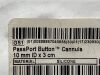 ARTHREX PassPort Button Cannula  AR-6592-10-30  Exp.2023-09  (K31#3) PassPort Button Cannula