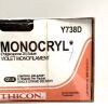 ETHICON REF Y738D, MONOCRYL (Poliglecaprone 25) Suture VIOLET MONOFILAMENT, EXP 2026-05