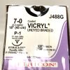 ETHICON REF J488G, Coated VICRYL UNDYED BRAIDED, EXP 2024-08