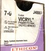 ETHICON REF J488G, Coated VICRYL UNDYED BRAIDED, EXP 2026-08