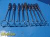 V. MUELLER 9X  Assorted Adenoid Barnhill Curette (Size 0, 1, 2, 3, 4)