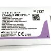 ETHICON REF J327, Coated VICRYL, Polyglactin 910 violet braided absorbable suture, EXP 2026-12