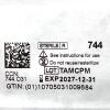 ETHICON REF 744, CHROMIC GUT, 4-0, ABSORBABLE SURGICAL SUTURE, EXP 2027-12