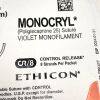 ETHICON REF Y738D, MONOCRYL (Poliglecaprone 25) Suture VIOLET MONOFILAMENT, EXP 2024-01