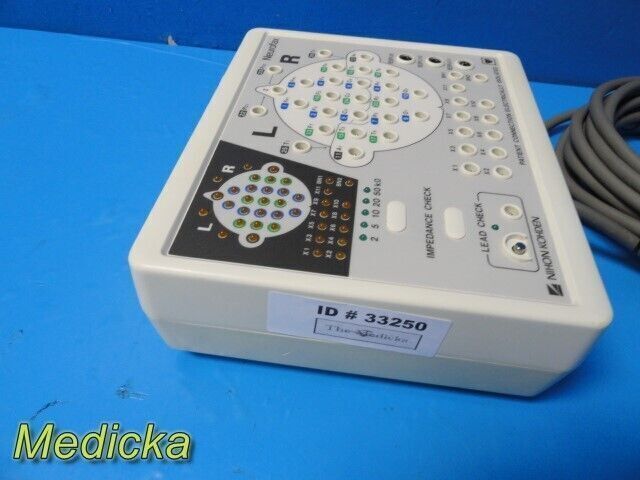 NIHON KOHDEN JE-425A Neurofax Junction Box W/ Interface Cable & Lead Wires