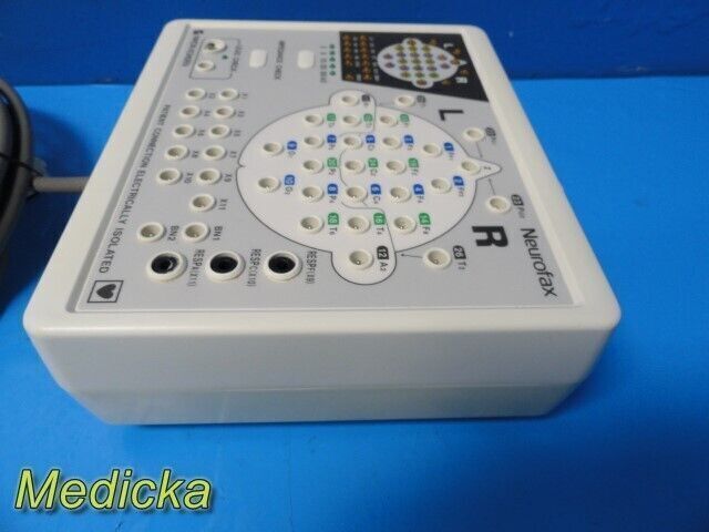 NIHON KOHDEN JE-425A Neurofax Junction Box W/ Interface Cable & Lead Wires