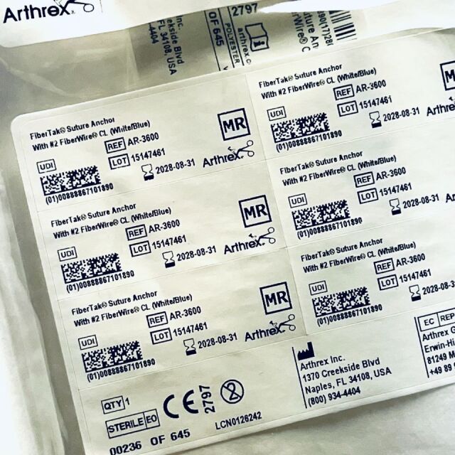 ARTHREX AR-3600 FiberTak Suture Anchor