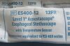 SMITHS MEDICAL Qty. of (15) Ref: ES400-12 Level 1 Acoustascope Esophageal Stethoscope with Temperature Sensor, Exp. 09/2020