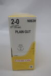 ETHICON N863H Gut Plain Absorbable Monofilament Suture, Size 2-0, 27 in. Length, CT-3 Needle