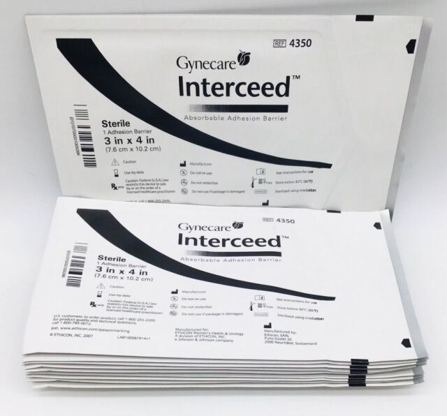 GYNECARE 4350 Interceed Absorbable Adhesion Barrier - LOT of 10