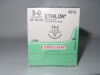 ETHICON 661G Ethilon Non-Absorbable Monofilament Nylon Suture, Size 5-0, 18 in. Length, FS-2 Needle